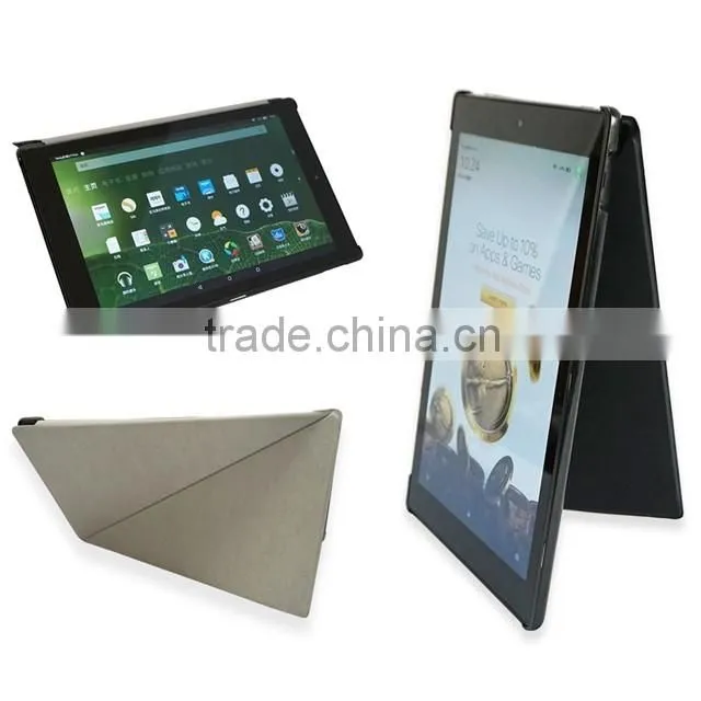 flip stand PU leather case for kindle fire 7, OEM design unique leather cases