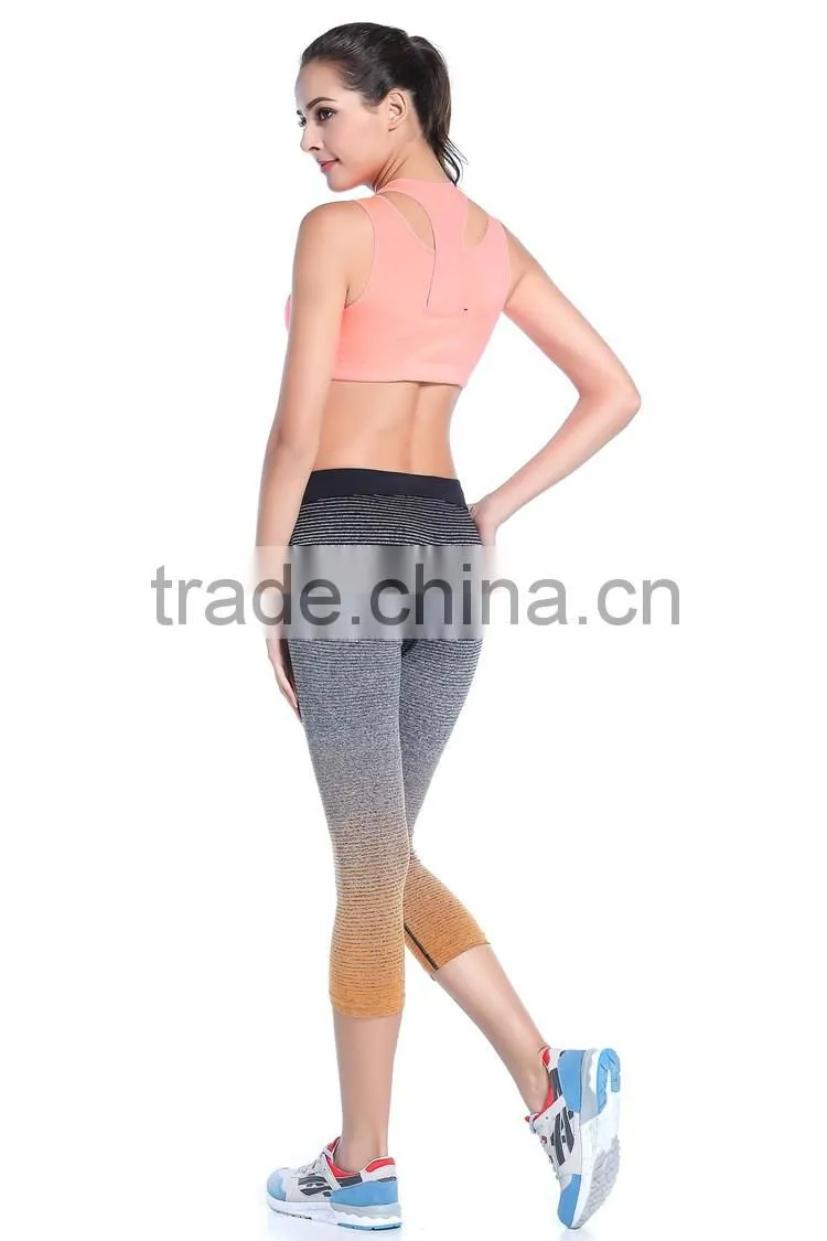Women bady shaper pants,female slimming sport short pants, The gradient color pants WA22