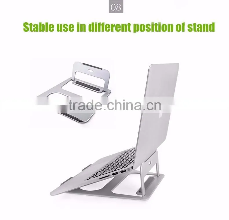 Newest Design Luxury Aluminum 10 to 17 inch cheap laptop stand Holder for iPad