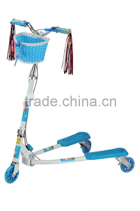 MINGBANG 2015 V hot sale and freestyle swing scooter with handle brake system and bell children trike