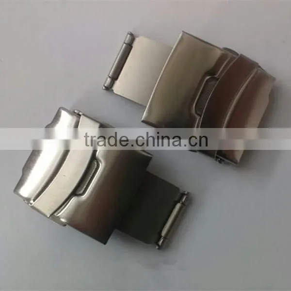 Double locking stainless steel buckle for watch straps
