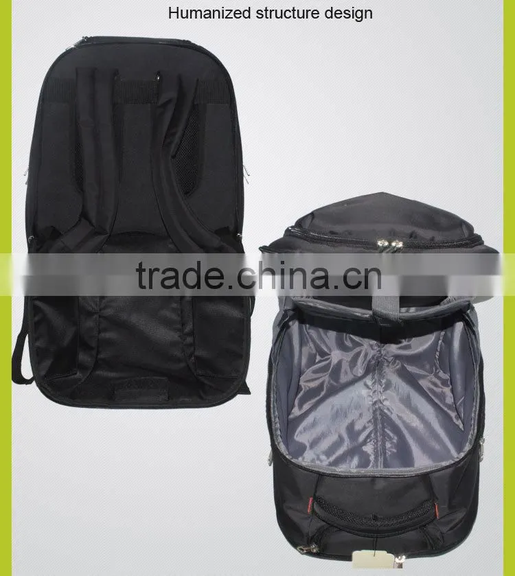 waterproof laptop trolley backpack with wheels