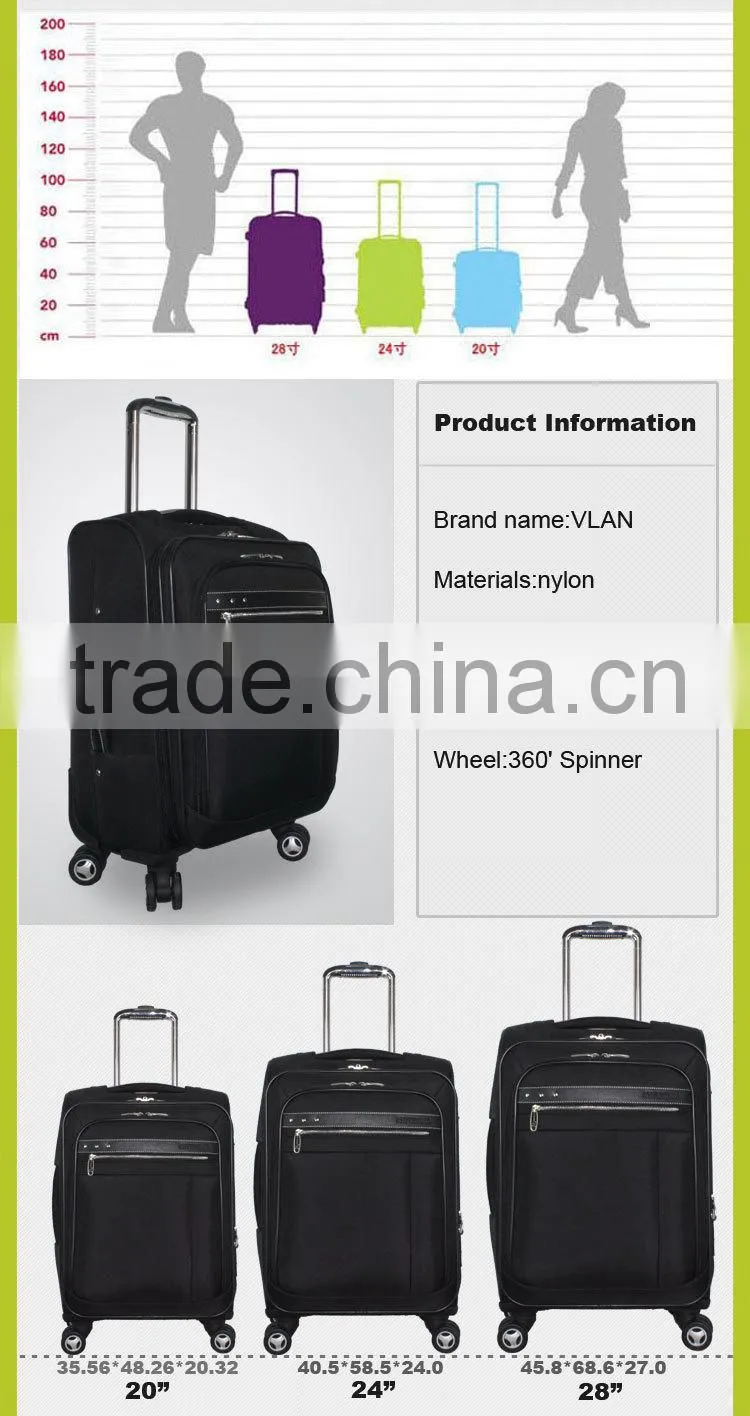 2016 fashion new crossing luggage trolley suitcase