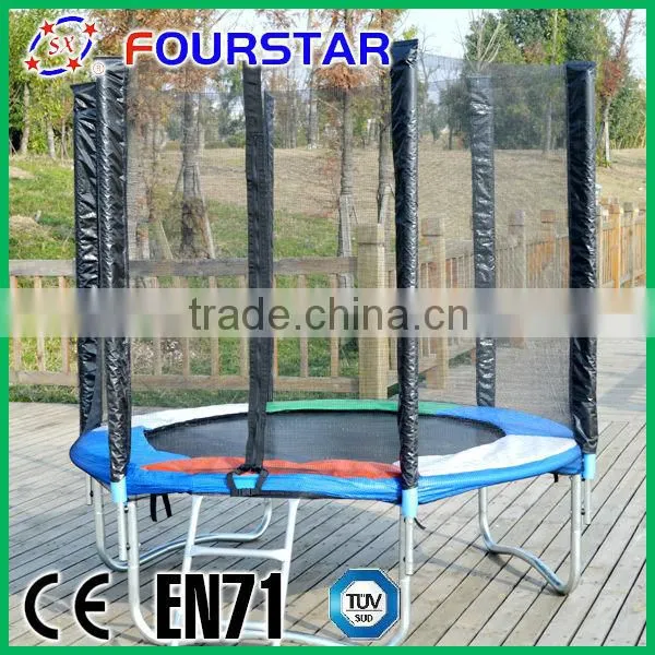 6FT Trampoline Outdoor Fitness Exercise Equipment Trampoline with Safe Net and Ladder, SX-FT(E)