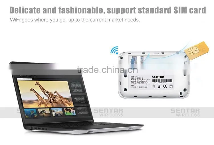 Built-in 5200mAh Li-ion Battery With Power Bank Function 3G Wifi Router
