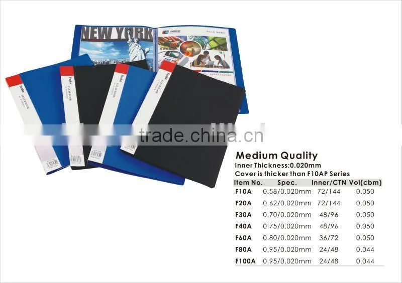 New Design A4 Transparent Clear Slide Bar Report Cover