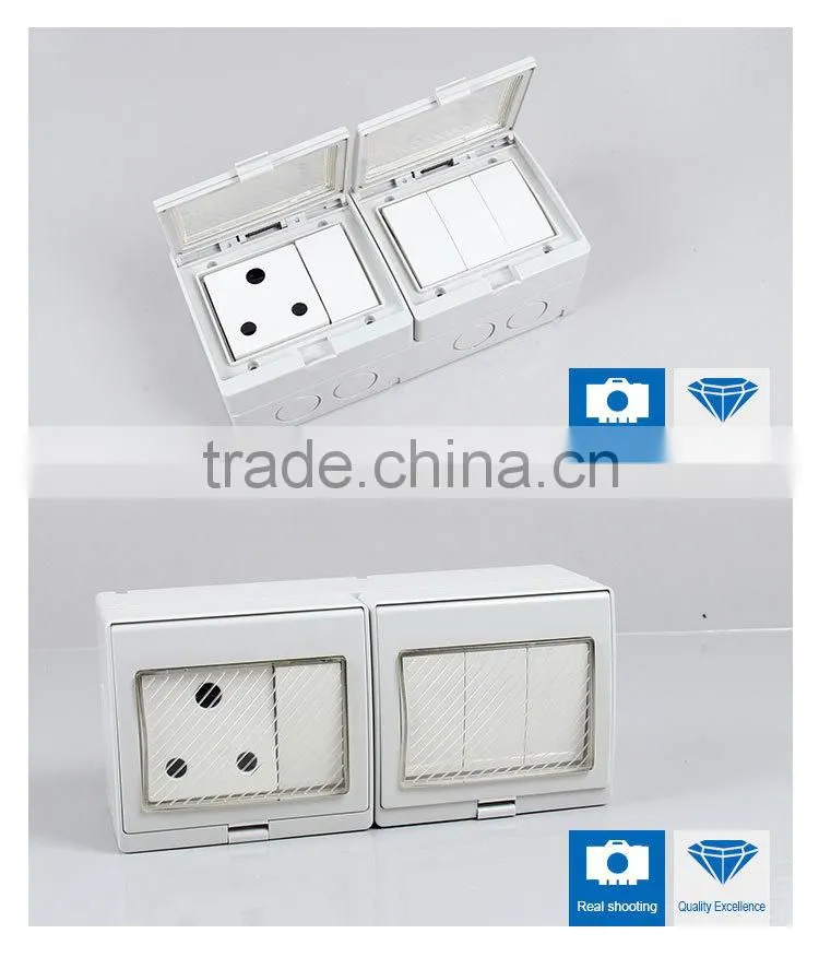 Pushbutton Switch With Waterproof Cover IP55 Switch And Socket(SP-SA4S)