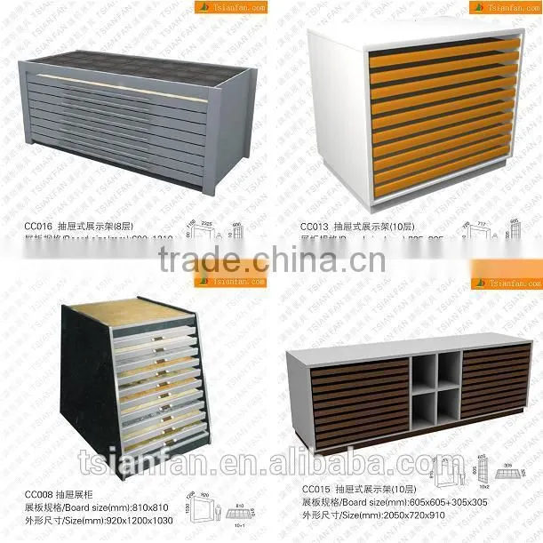 WF007 floor standing display for wood flooring/Page turning type rack / combined type display rack