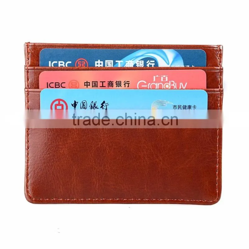 Popular simple Credit Card Use and leather PU Blocking Wallets/case/holder for man Quality Assured