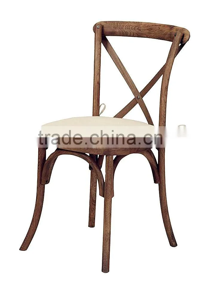 Cross Back Curved Dining Chair