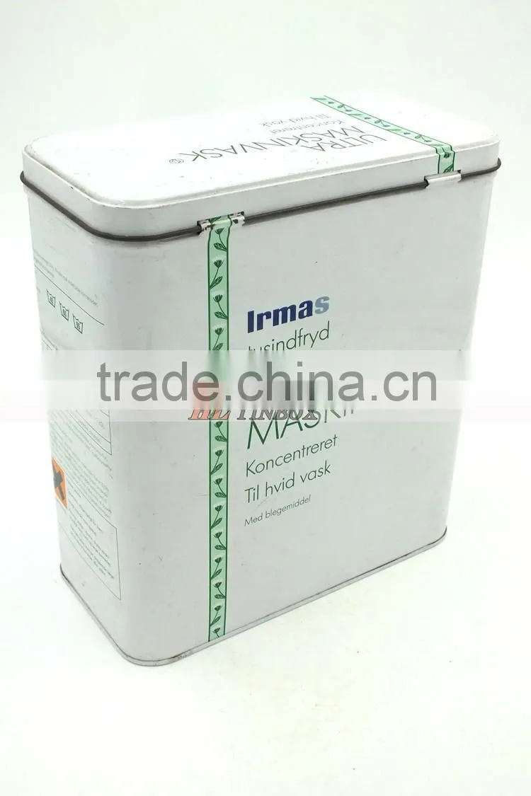 Rectangular Facail Cosmetics Packaging Tin Box with Hinged Lid