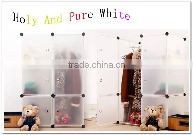 Modern Plastic Folding Bedroom Wardrobe Closet Hot Sale Design FH-AL0021-6