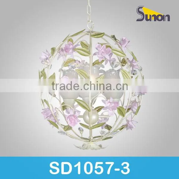 Sunonlighting wroughtiron modern flowers chandelier