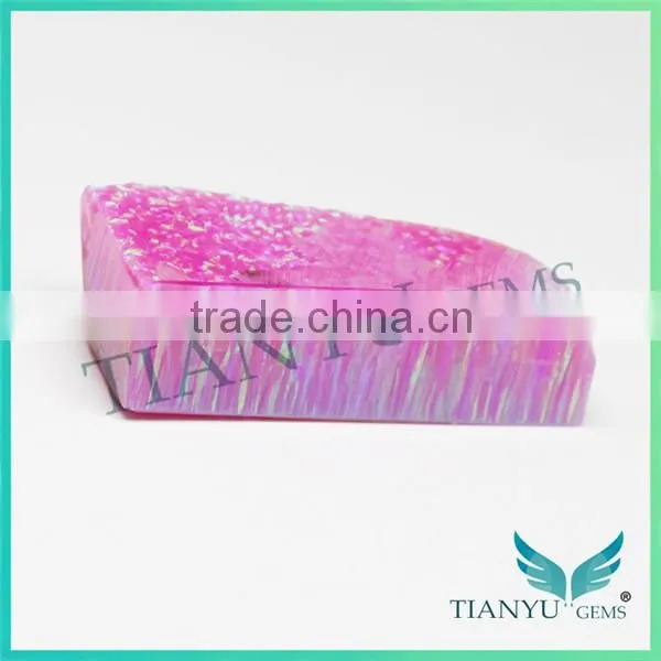 Pink color synthetic opal jewelry synthetic opal rough stone price