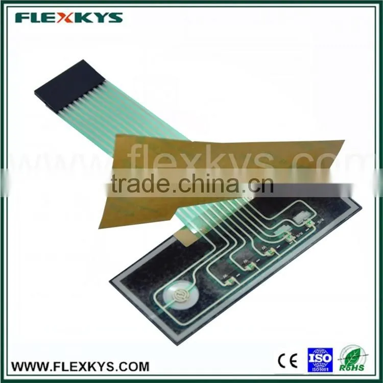 Embossing key poly dome non-tactile feedback led membrane switch