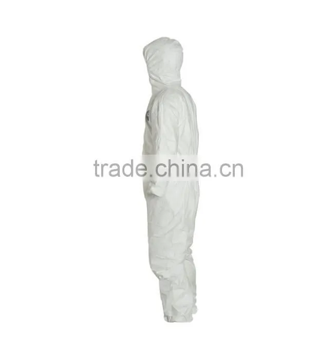 Disposable Coverall with Hood, Elastic Cuff