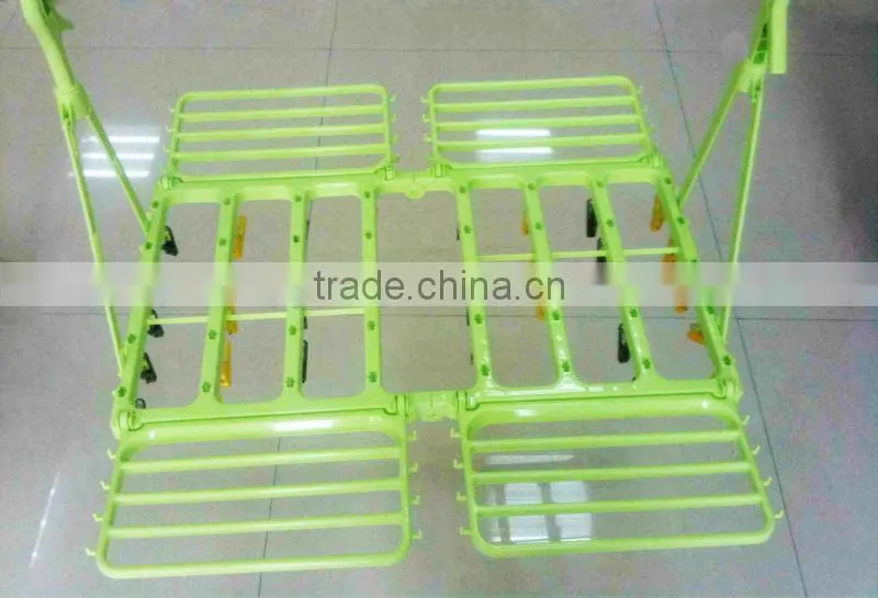 aluminum foldable clothes hanger with clothes pin,duster cloth hanger