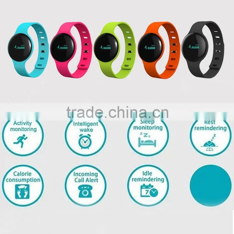 oem smart watch bracelet bluetooth anti-lost fitness tracker smart bracelet h8 with sdk