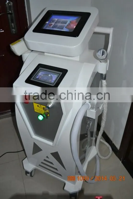 2014new 532nm, 1064nm ND Yag Laser for tattoo removal, IPL for hair removal beauty machine
