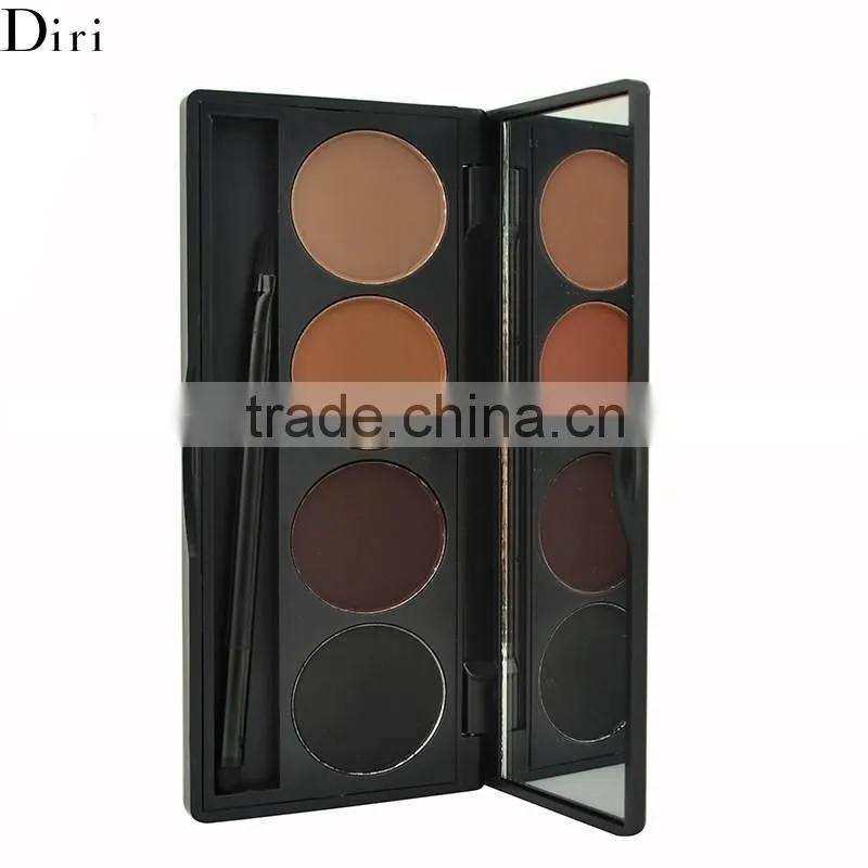 Three color sable hair single eyebrow brush with palette