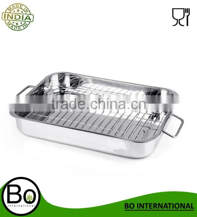 Stainless Steel Baking Pan with Removable Rack