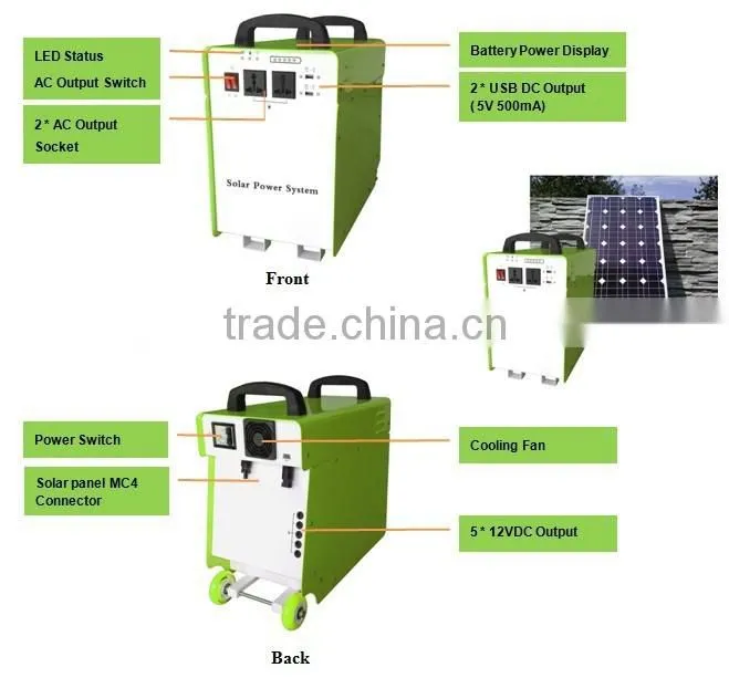 Popular solar electricity generating system for home 300W, self generating power system 300W,self generating power system 300W