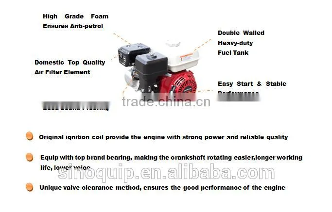 Model S160 Manual Start 4 stroke top quality gasoline engine for sale