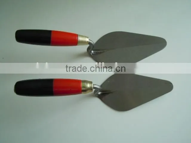fine polished one piece forged trowel with wooden handle ( factory )