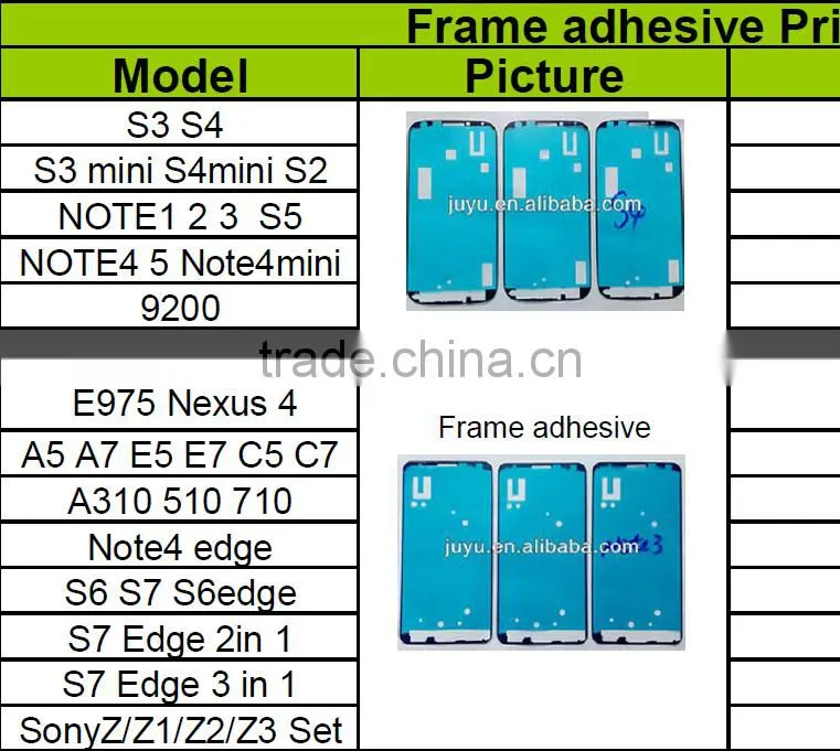 Original New LCD Digitizer Front Frame Bezel Adhesive Glue Sticker Tape For Samsung Galaxy S6/Sedge/S7/S7edge