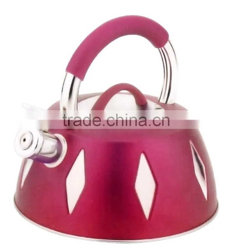 2016 High Quality 3L Color coating Stainless Steel chinese Tea water kettle