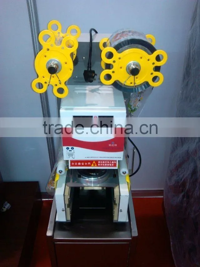 Semi automatic cup lid sealing machine price for bubble tea