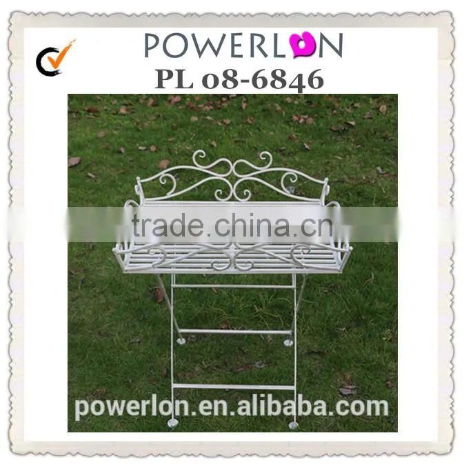 Antirust Folding Metal Tea Tray Table for Teatime