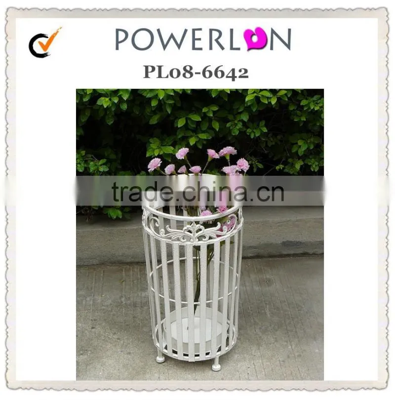 Antique indoor metal basket beach Square umbrella holder