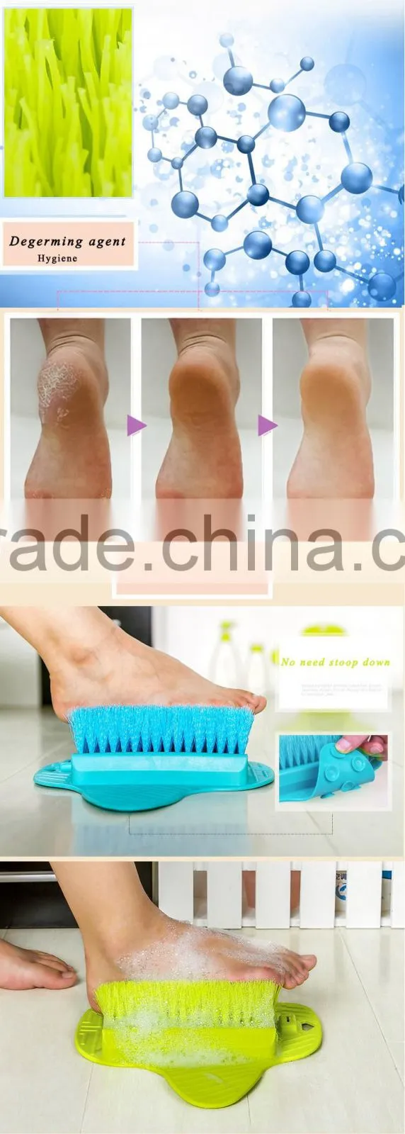 Factory Wholesale Shower Clean Exfoliate Foot Massage Brush