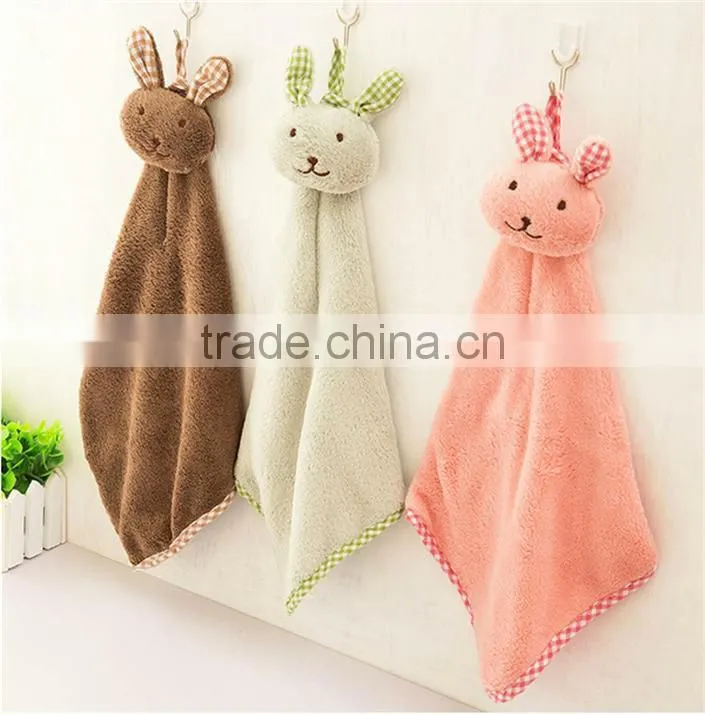 Soft Terry Pretty Microfiber Face Hand Towel With Animal Heads