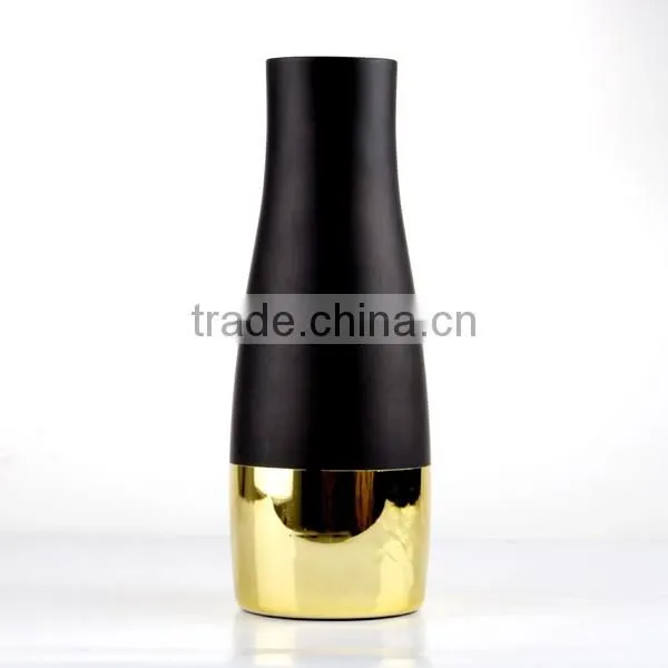 Newest Half Golden Design Glass Vase