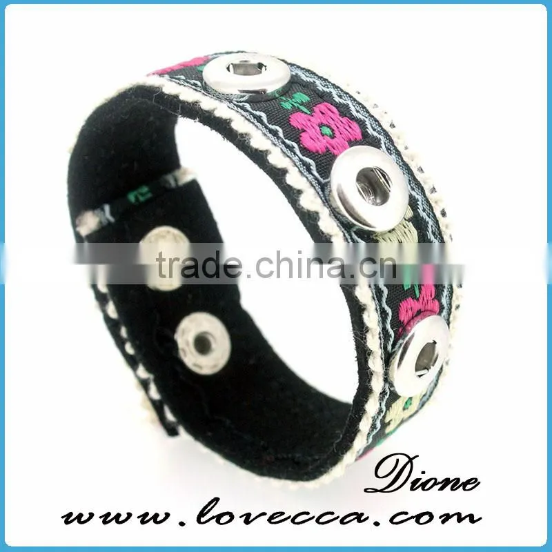 Wholesale Adjustable interchangeable jewelry snap button bracelet