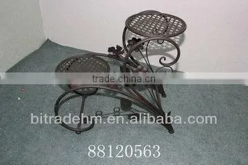 Antique white metal butterfly plant holder