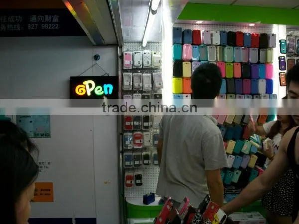 led resin board/ open sign board for use coffee and bar shop