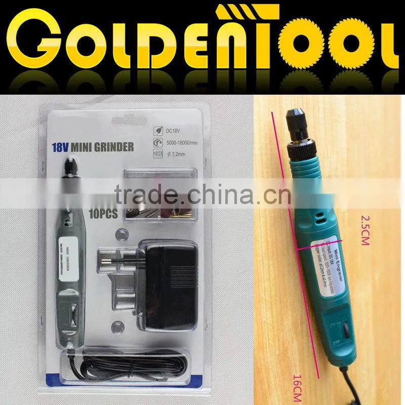 18v Portable Hobby Rotary Power Engraver Polisher Drill Tools Die Grinder Electric 10pcs Mini Grinder kit
