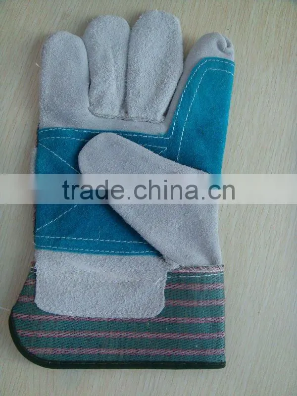 Red cow split Work glove