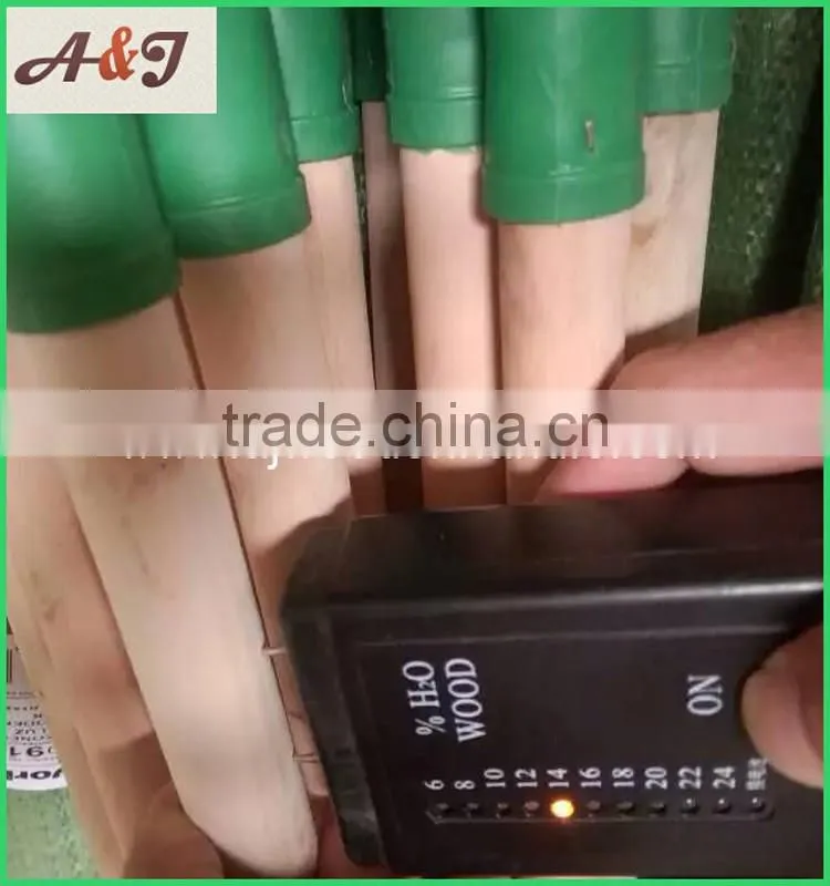 Natural Wooden Mop Handle with Plastic Italian Screw and Long Cap