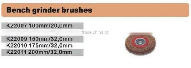 Steel Wire Bench grinder brushes with red and brown color