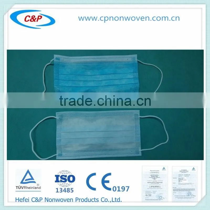 Disposable nonwoven medical nonwoven face masks