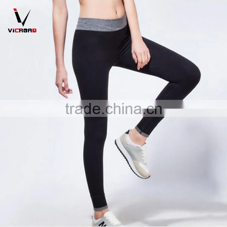 Sublimation black grey color blank seamless cheap skin tight fitness wear yoga pants