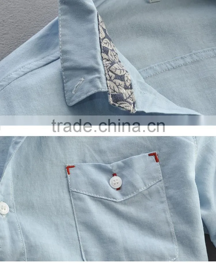 2015 Fashion design button down long sleeve slim fit custom flannel shirt