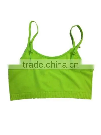 seamless zigzag stitch bra open sport tank top cami bra with removeable pad and strap clipper