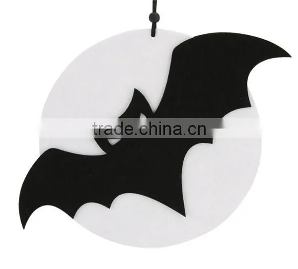 Large Felt Bat Moon Halloween Hanging Decoration Fancy Dress Scary kids party supplies in china