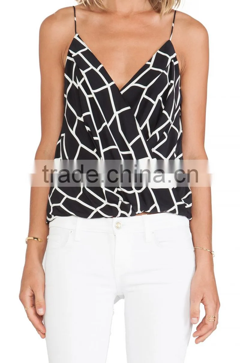 2017 Ladies Tops Printing Designs Fancy Sexy Tank Top