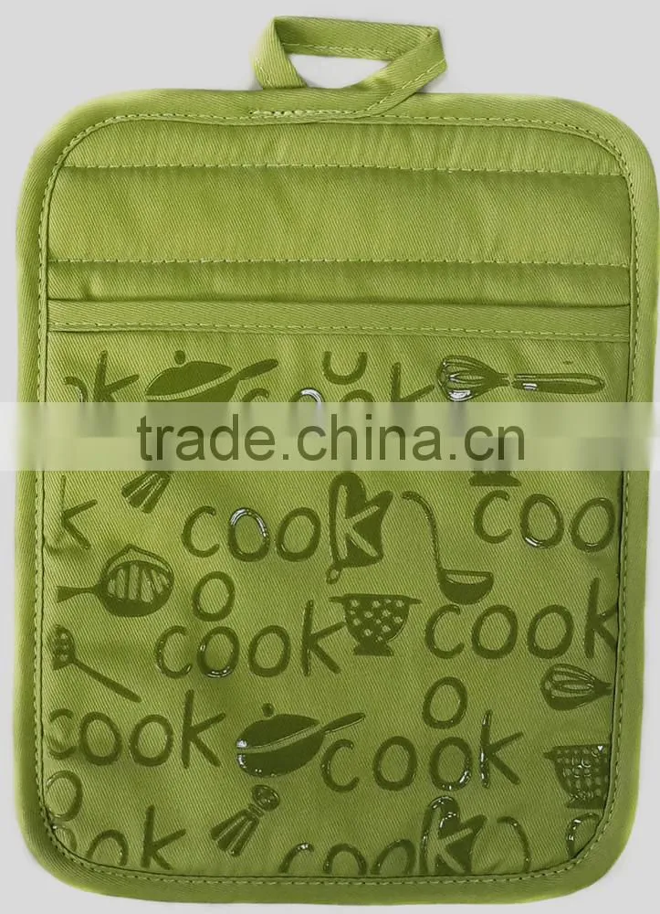 Wholesale 100% Cotton Twill Hight Quanlity Silicone Printed Pot holder
